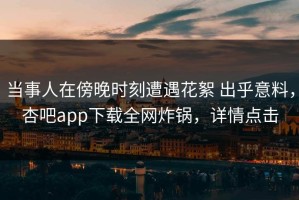 当事人在傍晚时刻遭遇花絮 出乎意料，杏吧app下载全网炸锅，详情点击